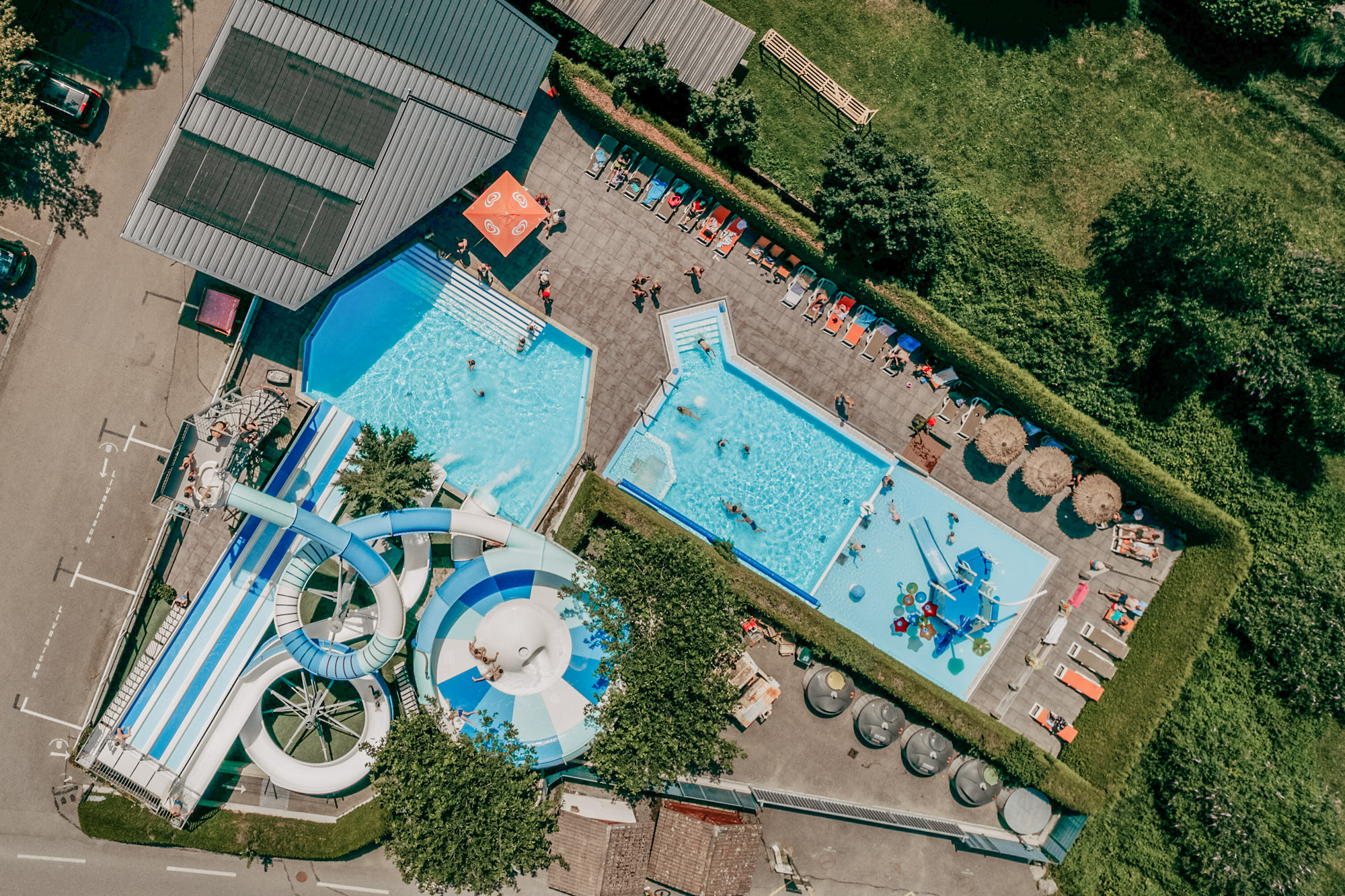 parc aquatique toboggan camping les fontaines lathuile
