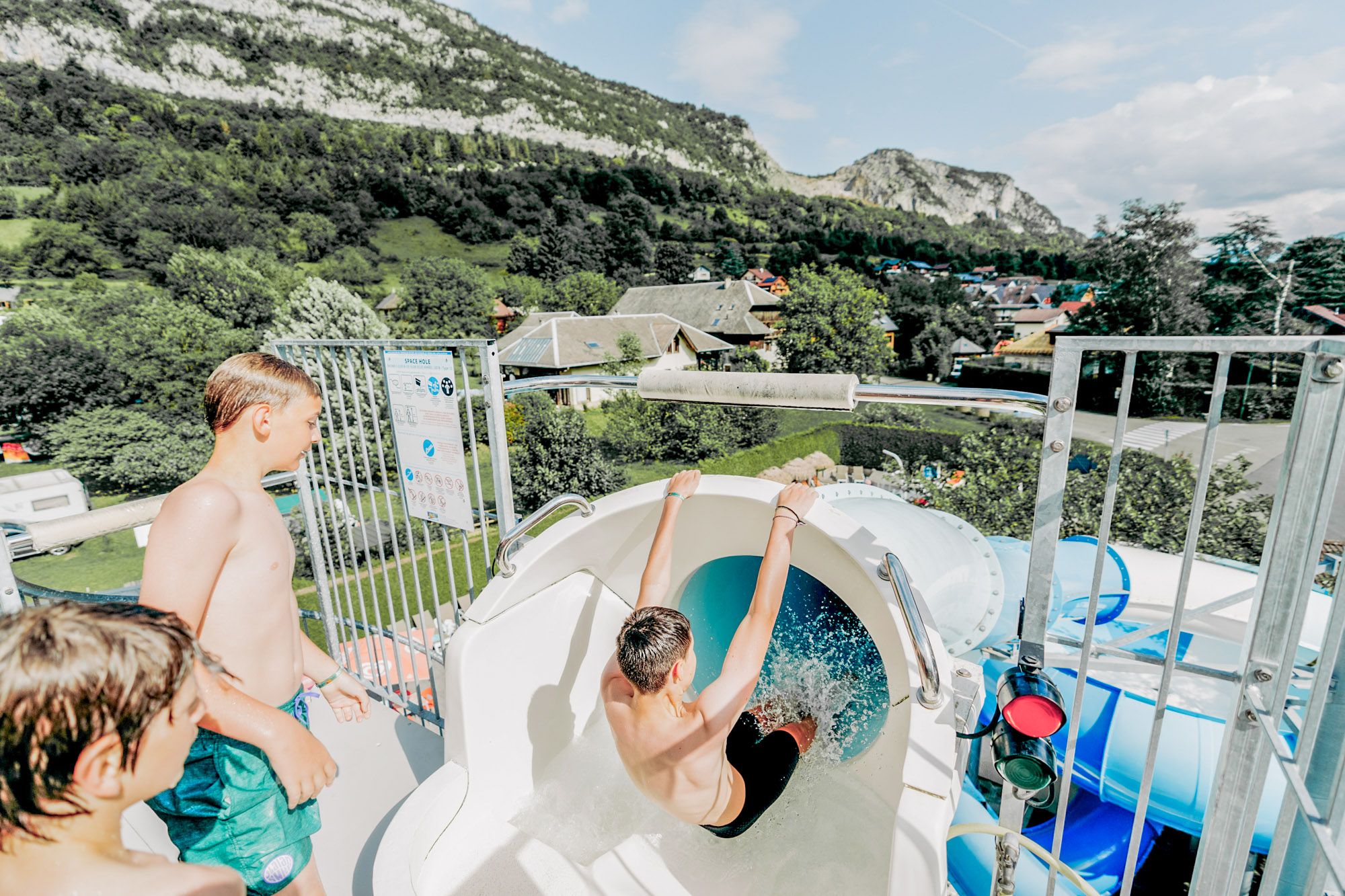 toboggan parc aquatique camping les fontaines